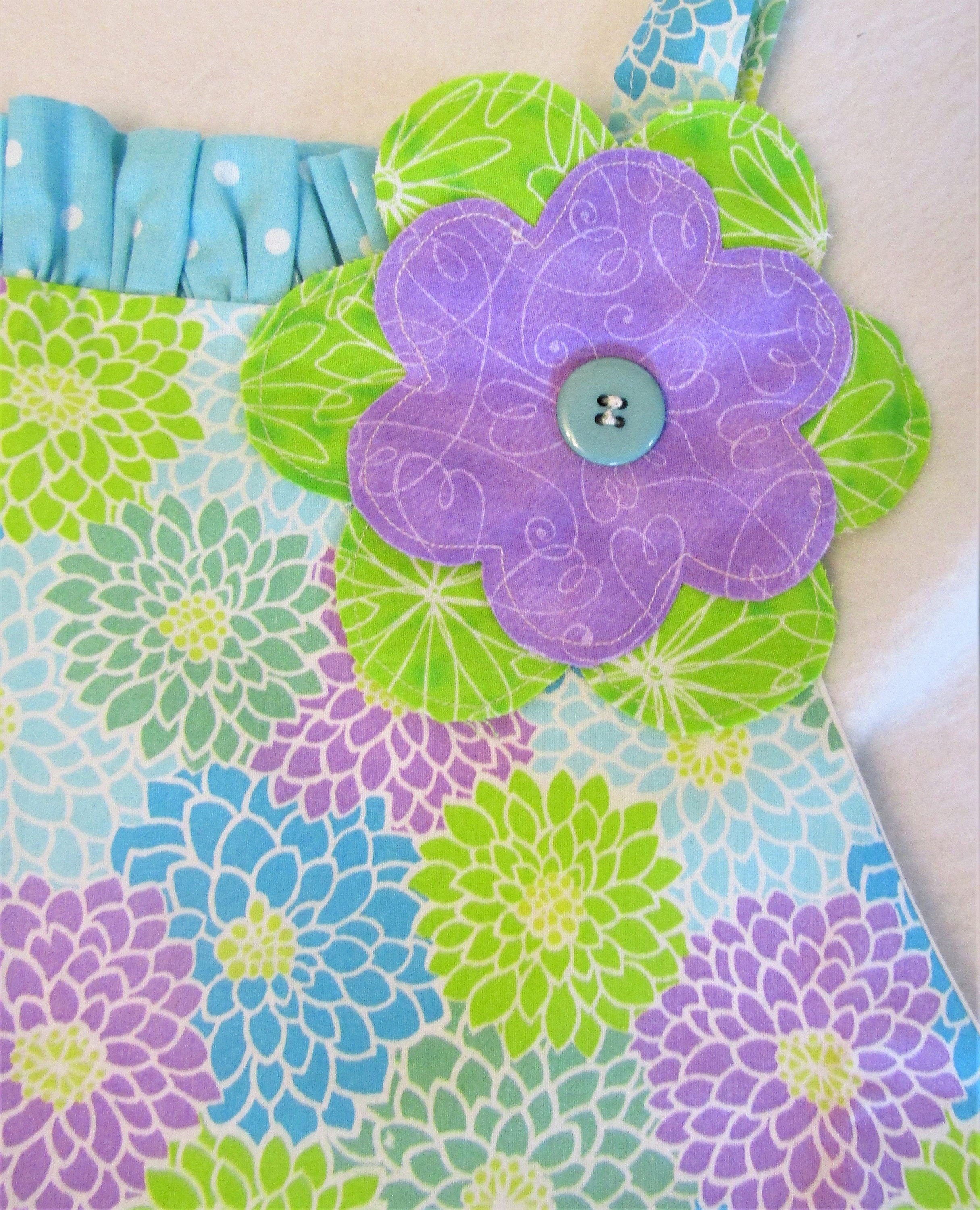 在庫１点限り　ボヘミヤンフラワー柄エプロン 欧州航路公式店 [Fromイタリアレモンエプロン