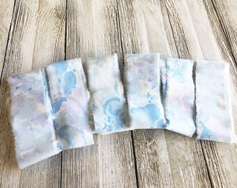 Vintage Floral Fabric Ribbon: Hand Torn Cotton Craft Strips