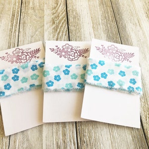 Hand Torn Floral Fabric Ribbon: Shabby Chic Craft Supply