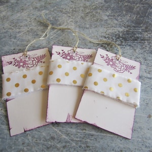 VINTAGE Handgescheurde STOFFEN LINT, Crème/Gouden Stoffenlint, Shabby Chic Stoffenlint, Frayed Edge Fabric Strips voor Crafting