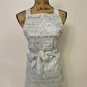 CHEF APRON, cotton canvas apron, gray and neutral colors