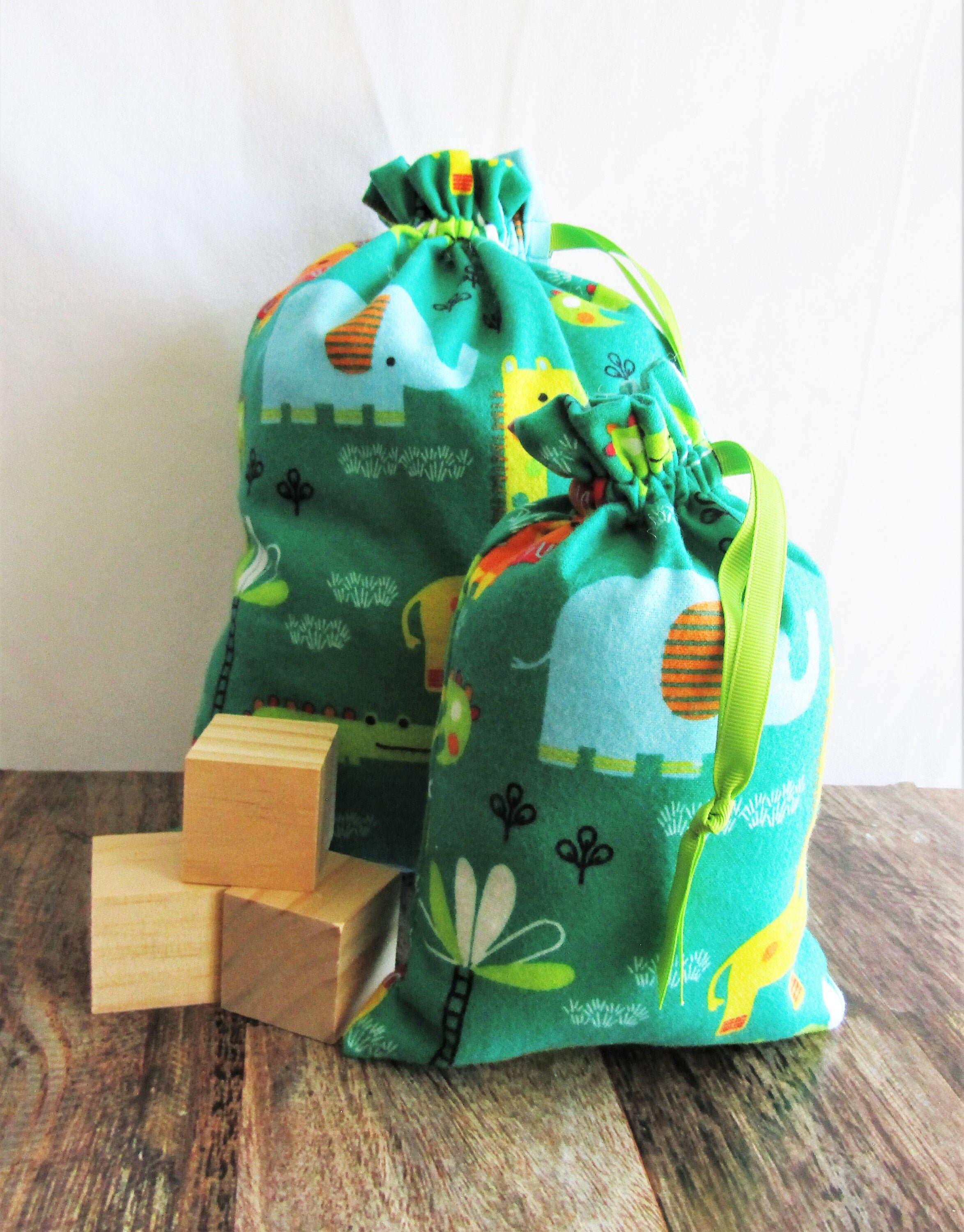 ECOFRIENDLY Gift Bags WILDLIFE Print Fabric Gift Bag for Etsy