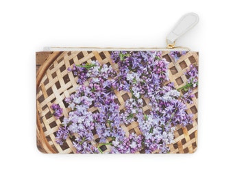 Minibolso clutch tipo cesta y lilas Cottagecore