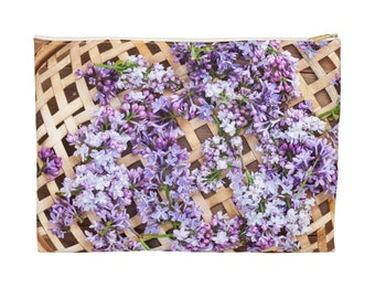 Cottagecore accessoirezakje met lila en mand