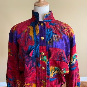 Escada Vintage Silk Bomber Excellent