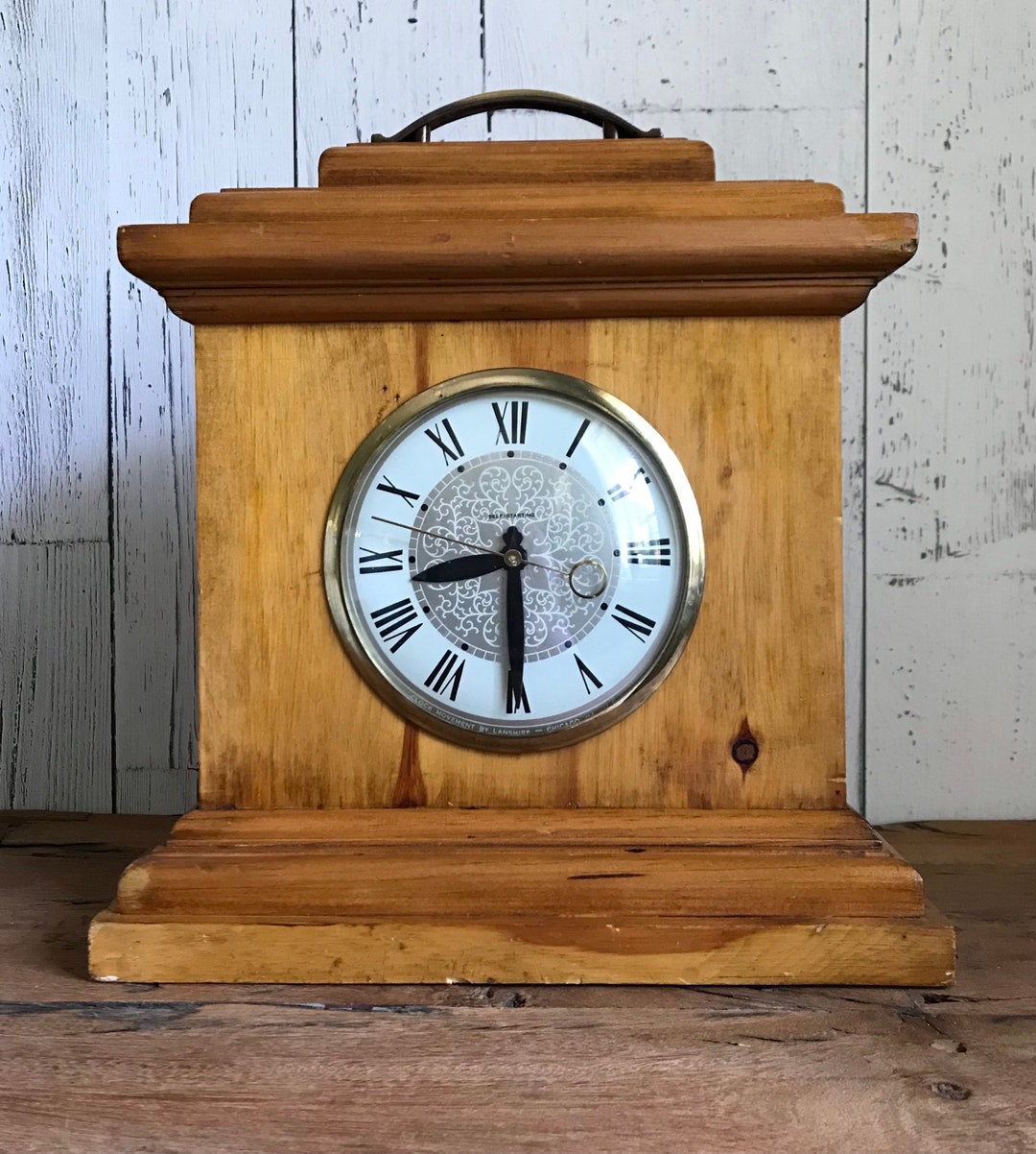 EddieBauer Wooden Mantel Clock 置き時計 レア