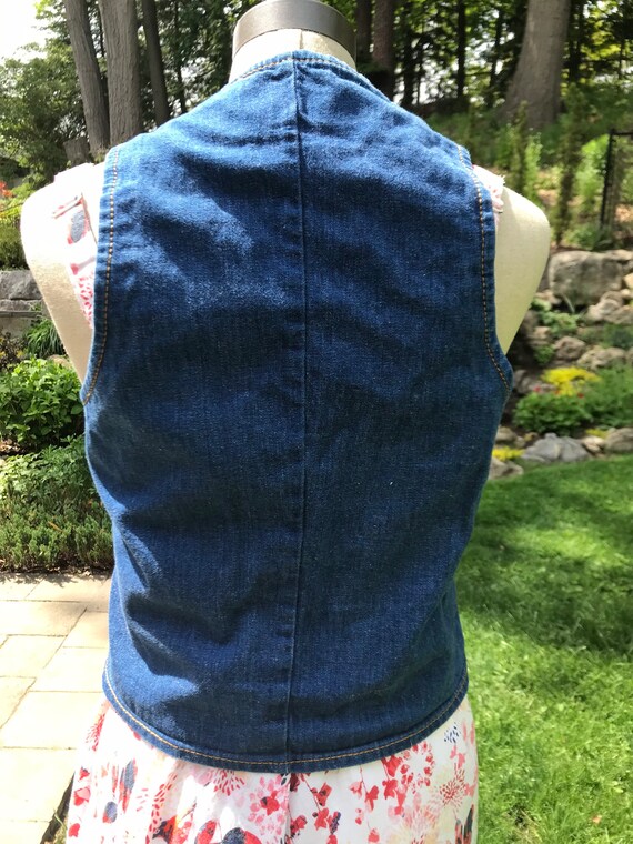 Vintage 70's 80's Denim Vest | Farah | Medium