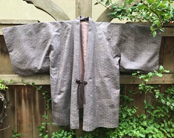 Vintage Japanese Haori Michiyuki Kimono Harajuko Jacket, Size Large, Unisex