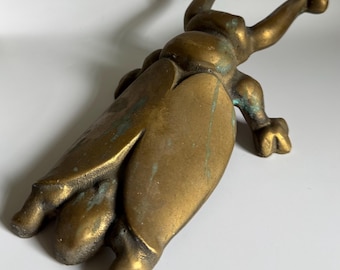 Vintage Solid Brass Scarab Beetle Boot Remover