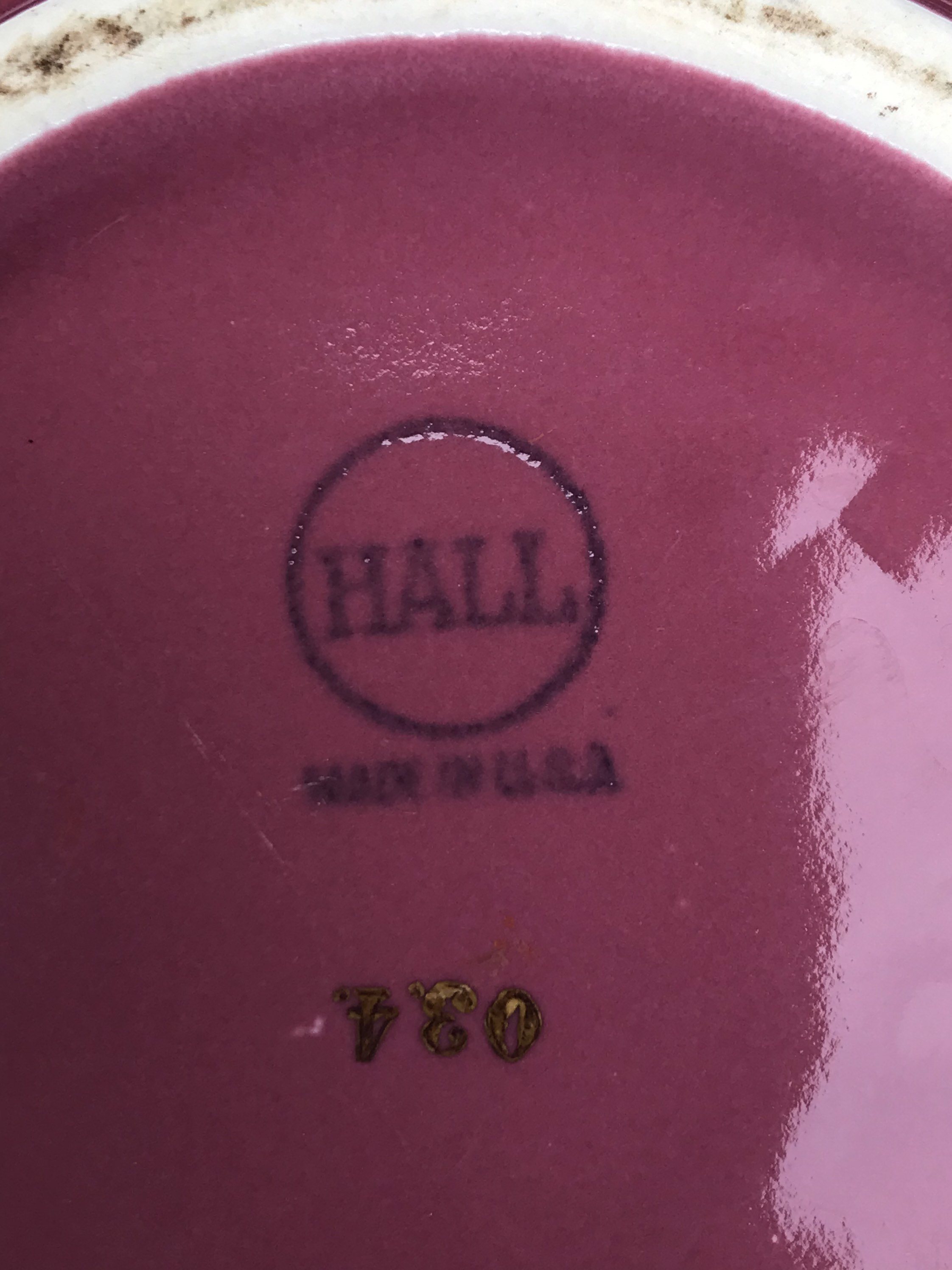 Vintage Pink Gold Teapot Hall USA 6 Cup Etsy