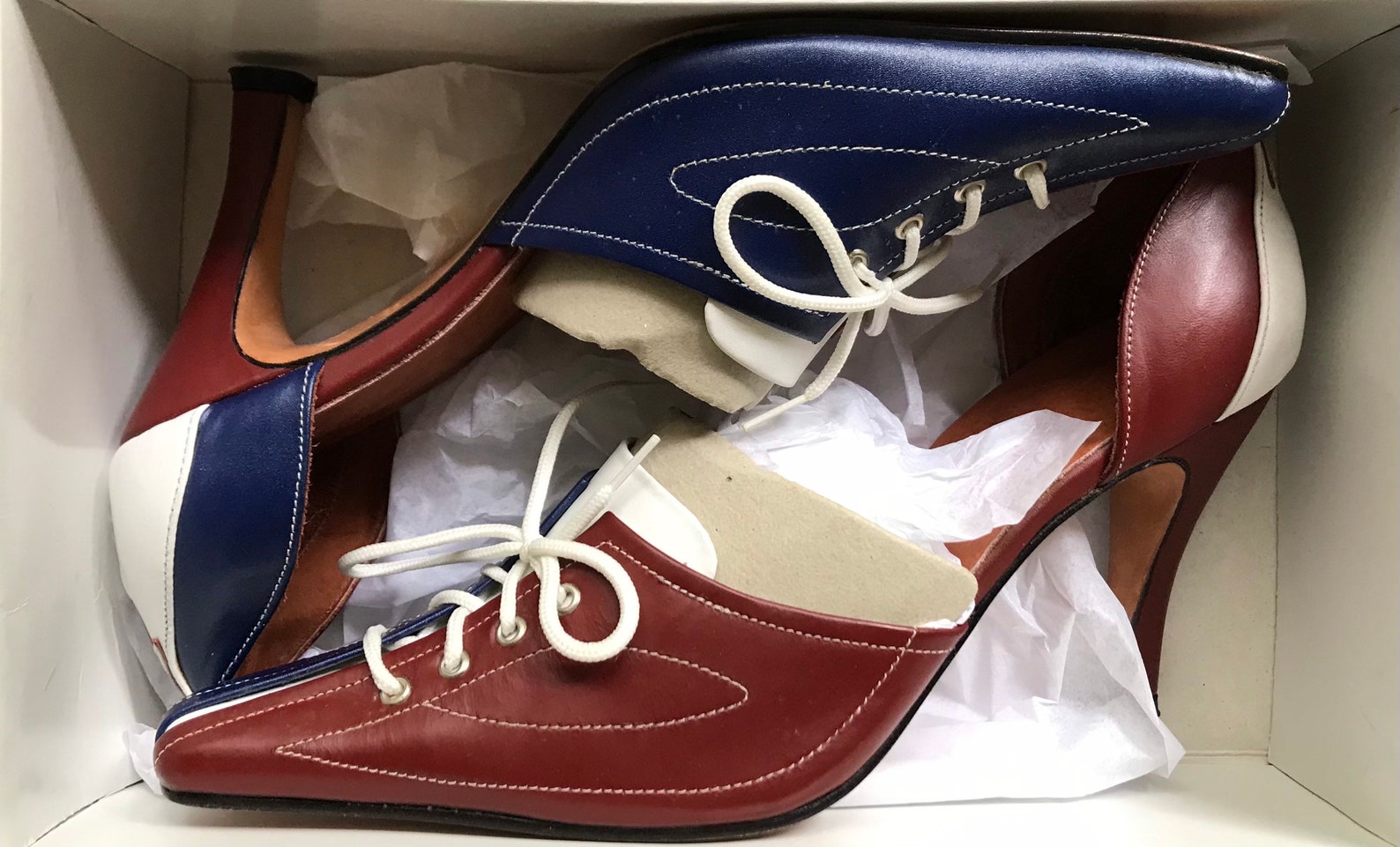 Retro Style Shoes Sexy Pinup High Heel Bowling Shoes Size 10 Etsy