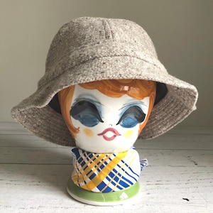 Wool Tweed Bucket Hat | Hanna Hats of Donegal | Ladies Size Small