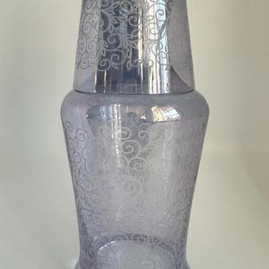 Vintage Carafe and Glass Set | Bedside Water Jug | Made in Slovakia