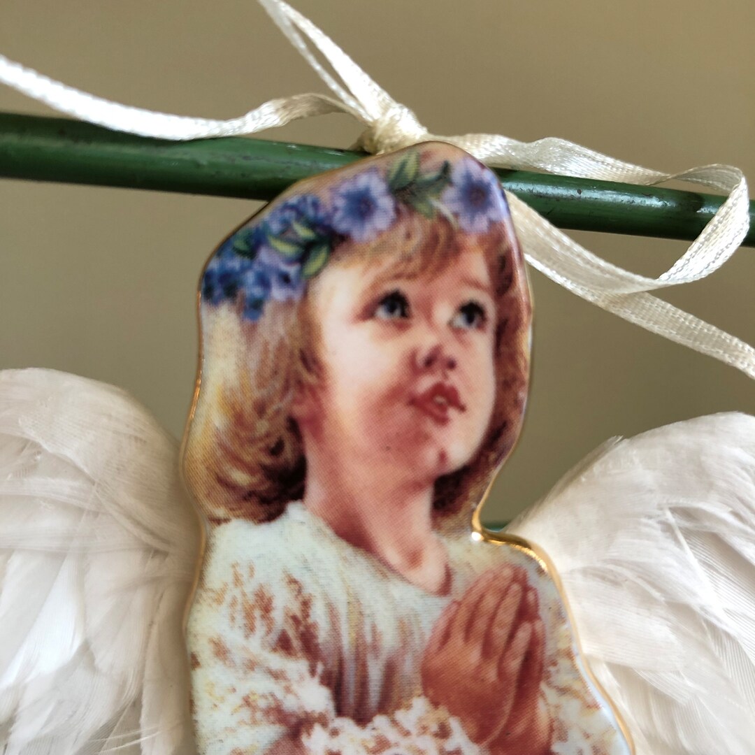 Christmas Angel Ornament Natures Blessings Bradford Editions by Dona