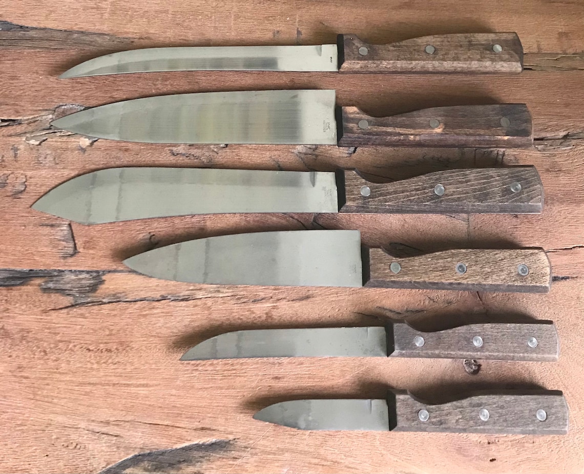 Vintage Chefs Knife Set of 6 Galaxy Chefs Knives Japan Etsy