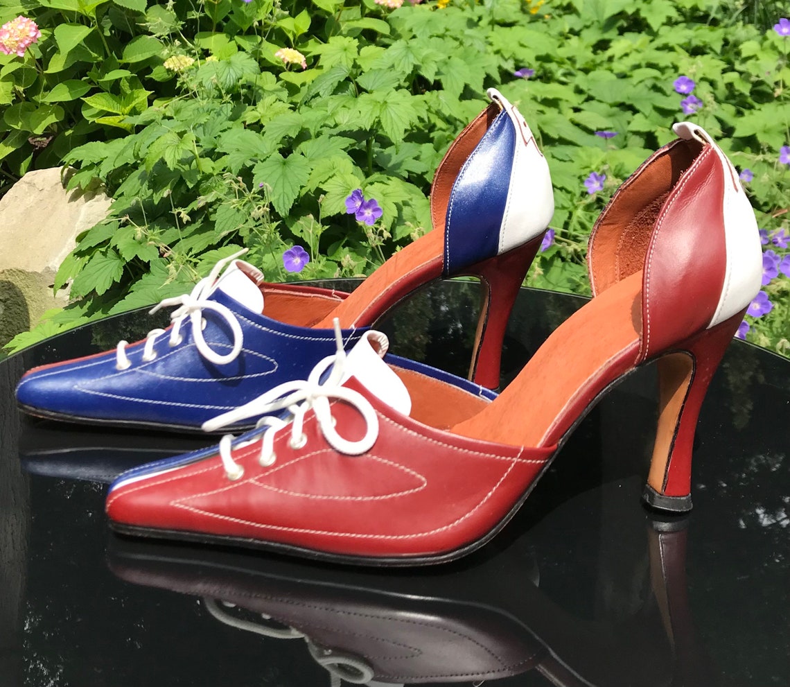 Retro Style Shoes Sexy Pinup High Heel Bowling Shoes Size 10 Etsy