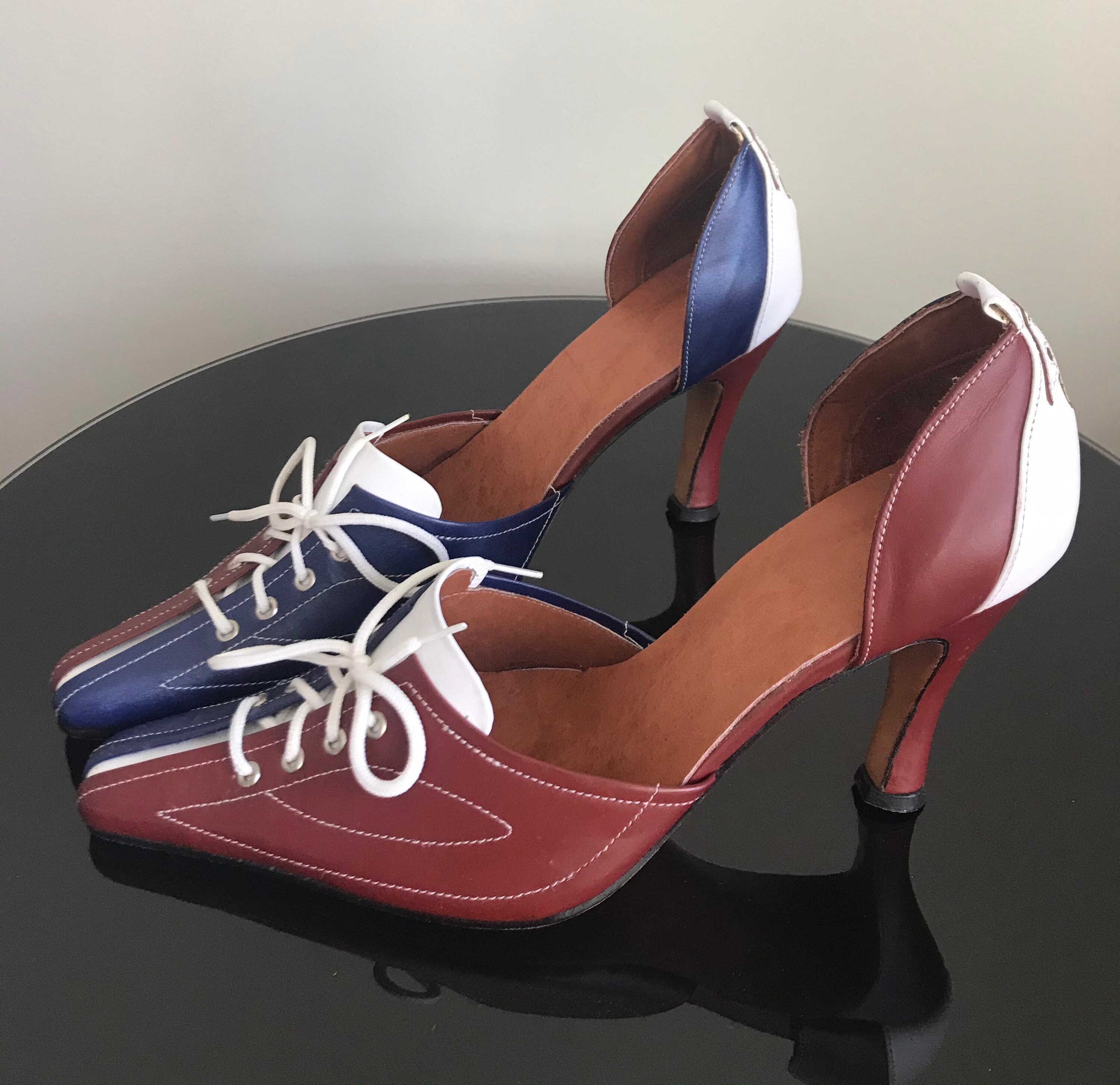 Retro Style Shoes Size 10 Ladies Sexy Pinup High Heel Bowling | Etsy