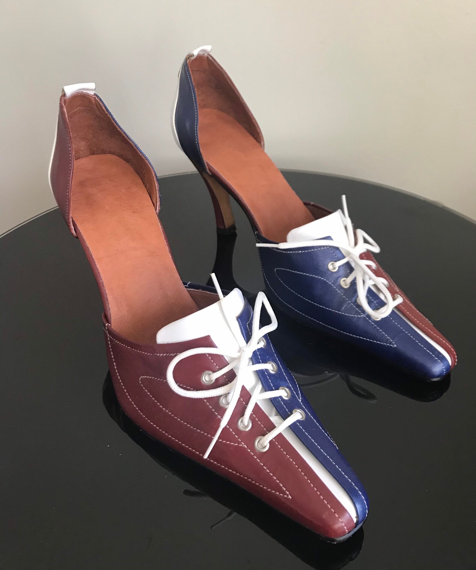 Retro Style Shoes Sexy Pinup High Heel Bowling Shoes Size 10 | Etsy