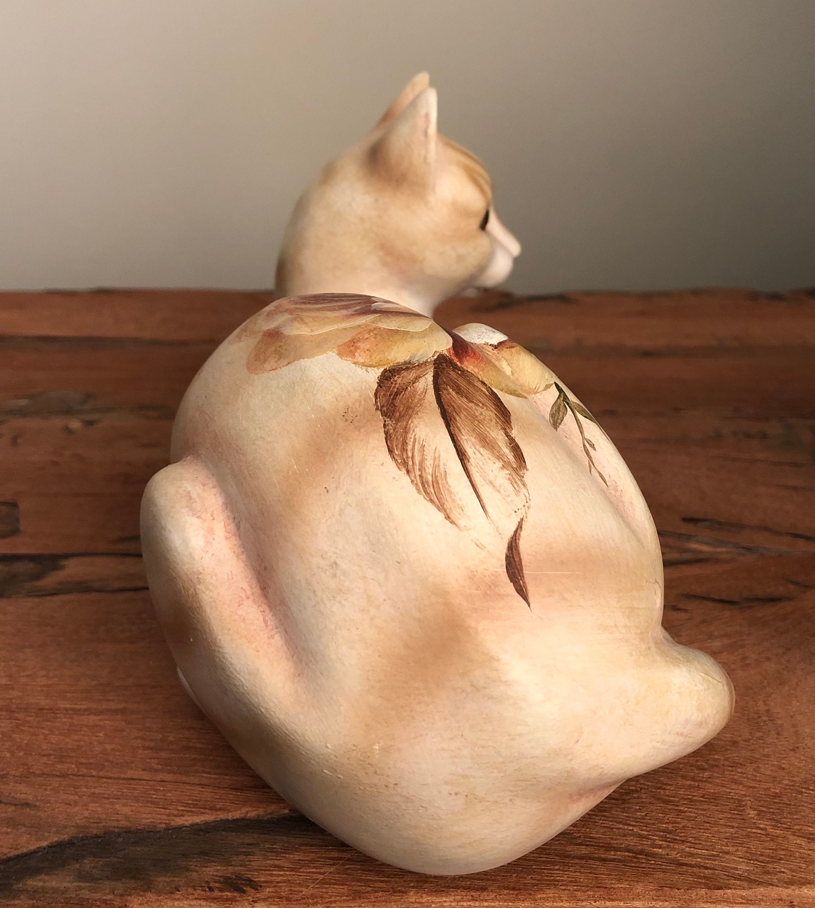 Vintage Pair of Cat Figurines Hand Painted Ceramic 9.5 Etsy