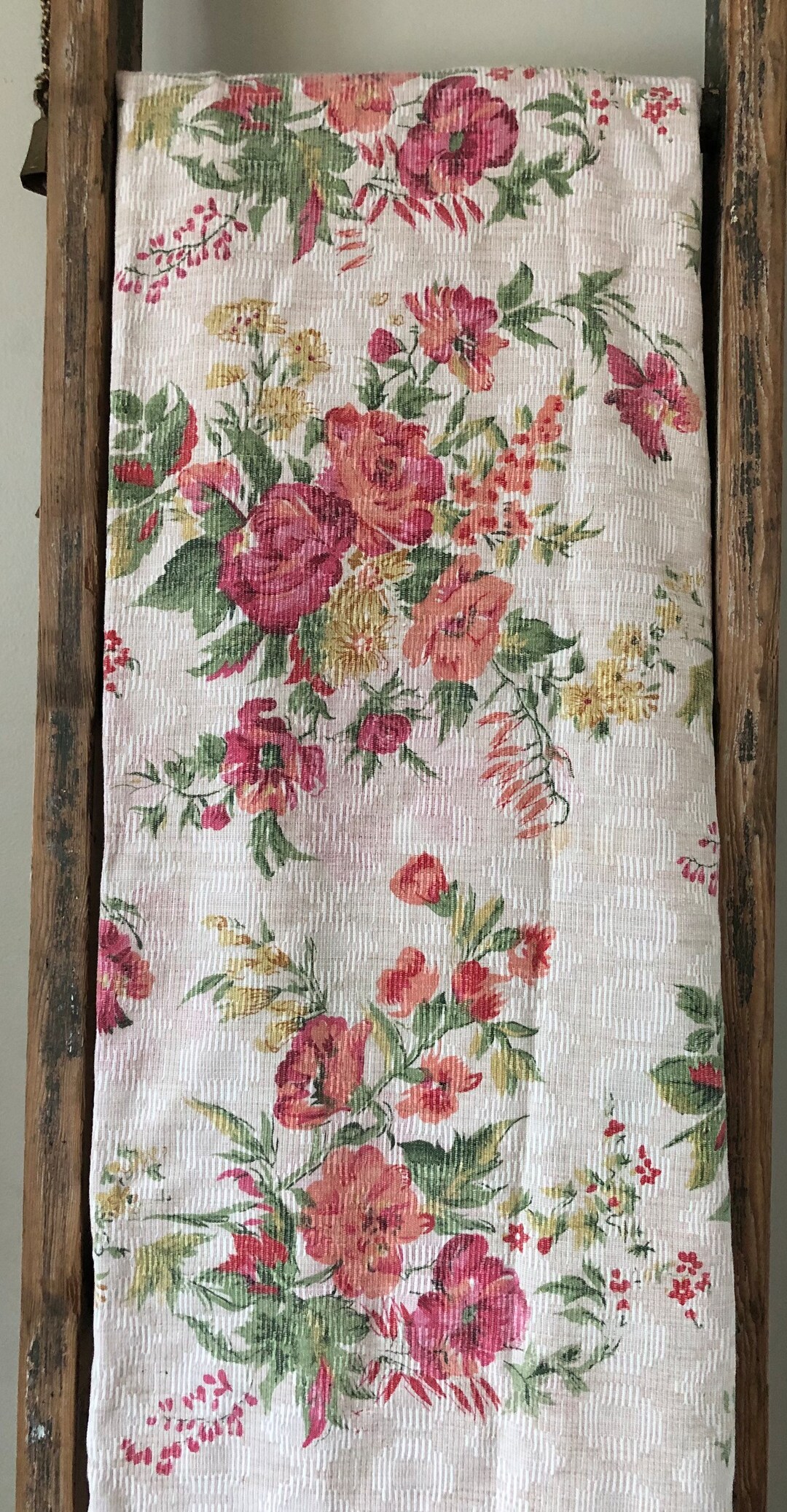 Vintage Cotton Bedspread Woven Queen Coverlet Meghalaya India Blanket