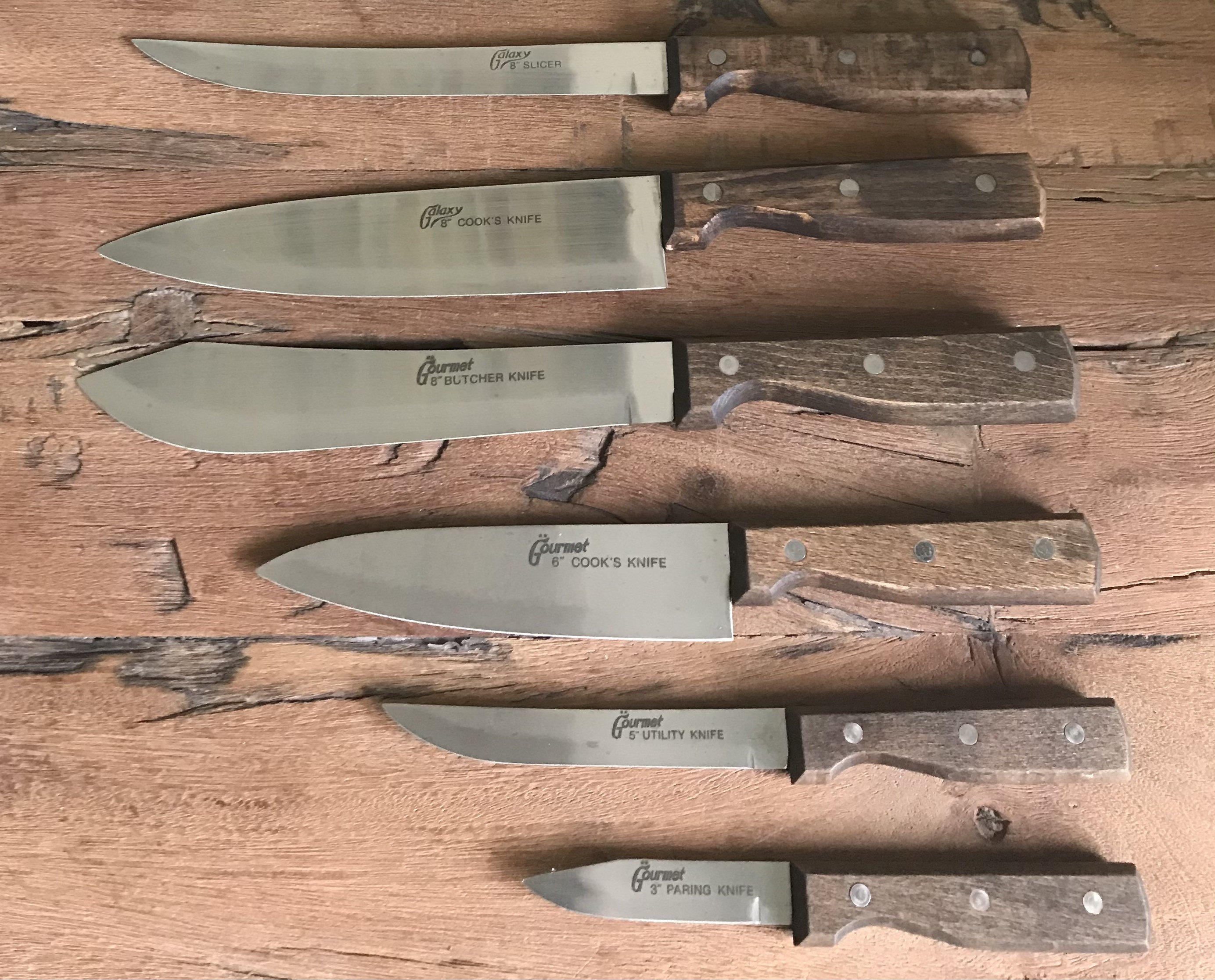 Vintage Chefs Knife Set of 6 Galaxy Chefs Knives Japan Etsy