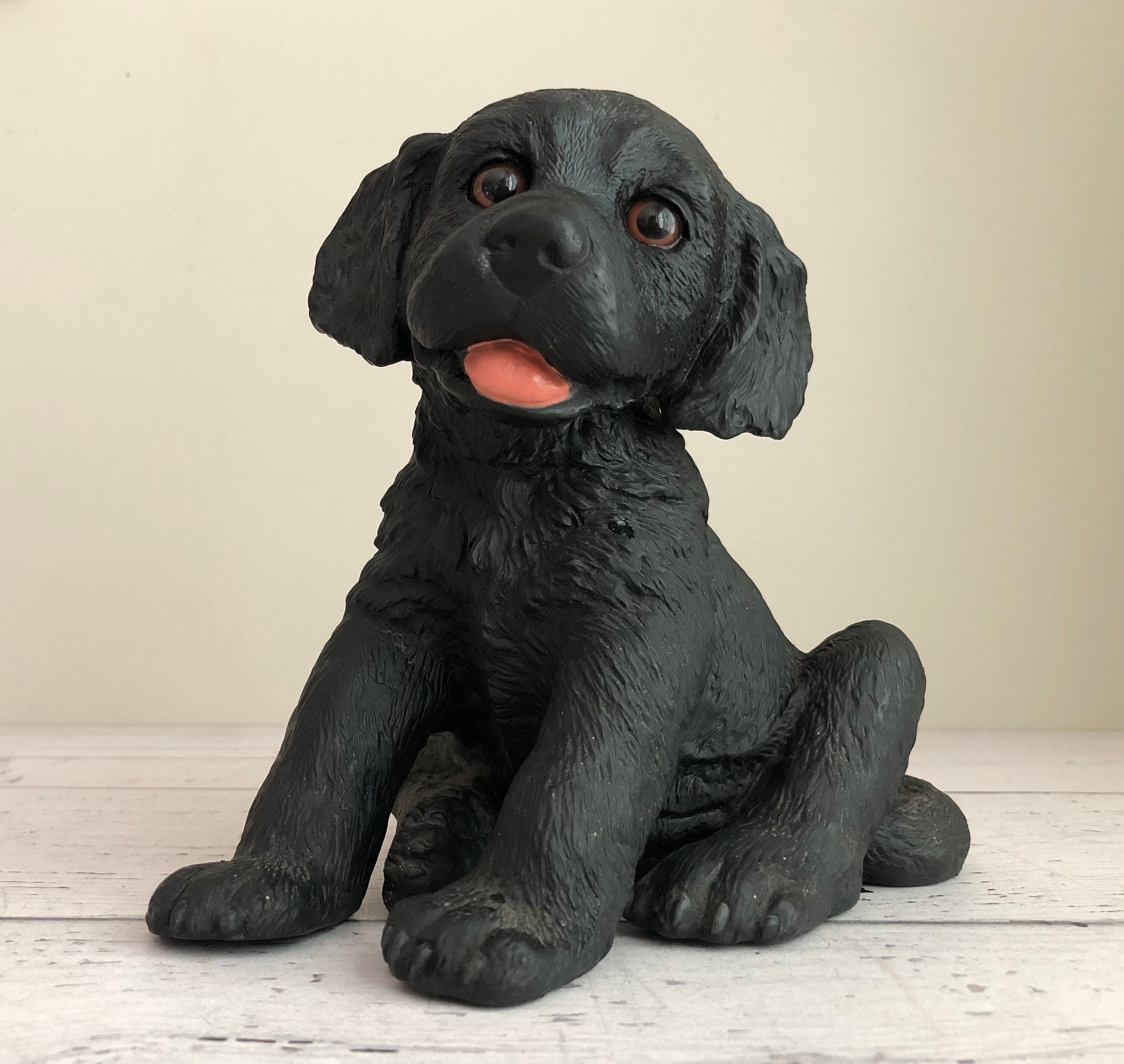 Black lab figurines sale hot sale