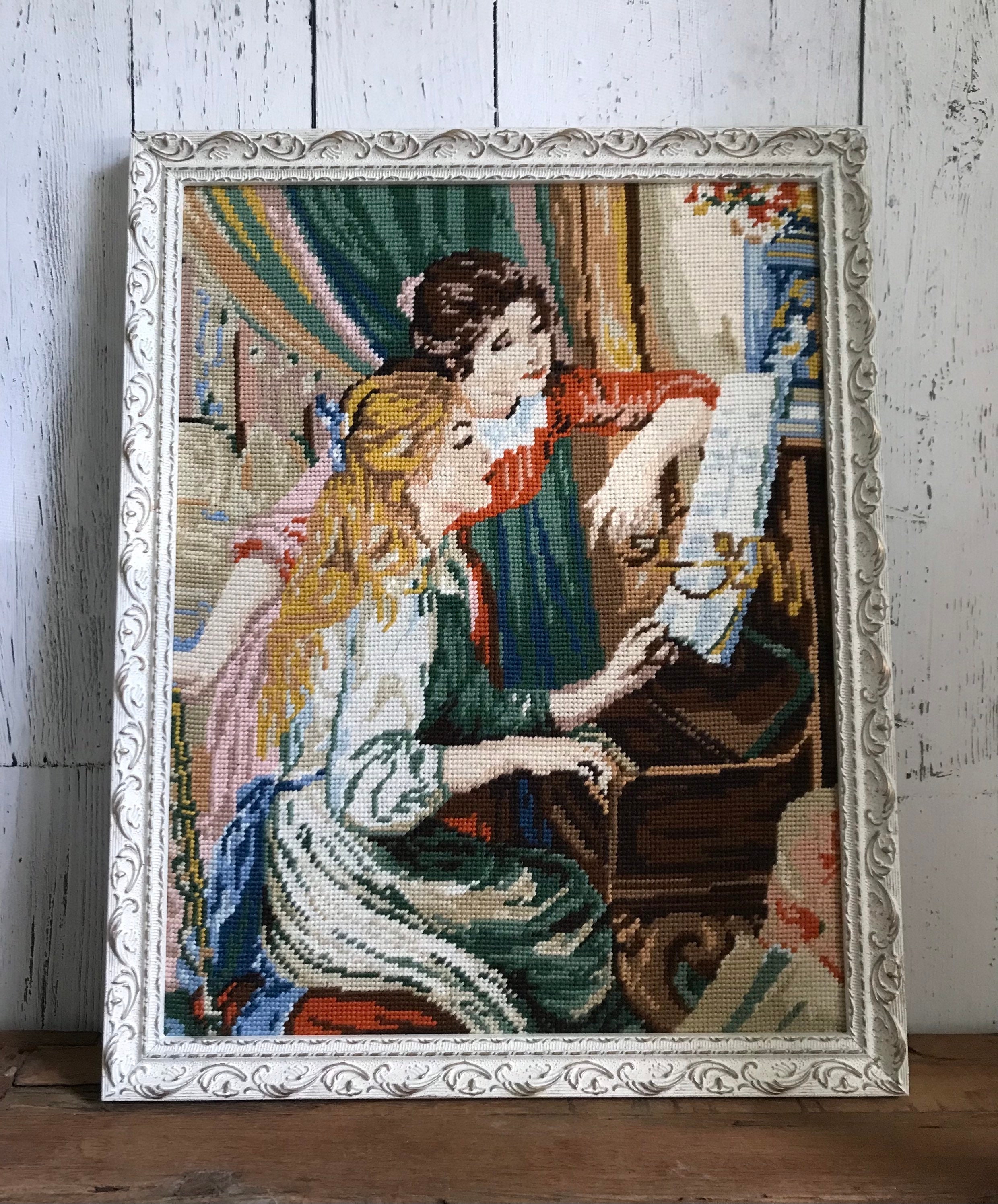 フランスアート　額縁セット　NEEDLEPOINT Vintage フランスアート額縁セットNEEDLEPOINT Vintage