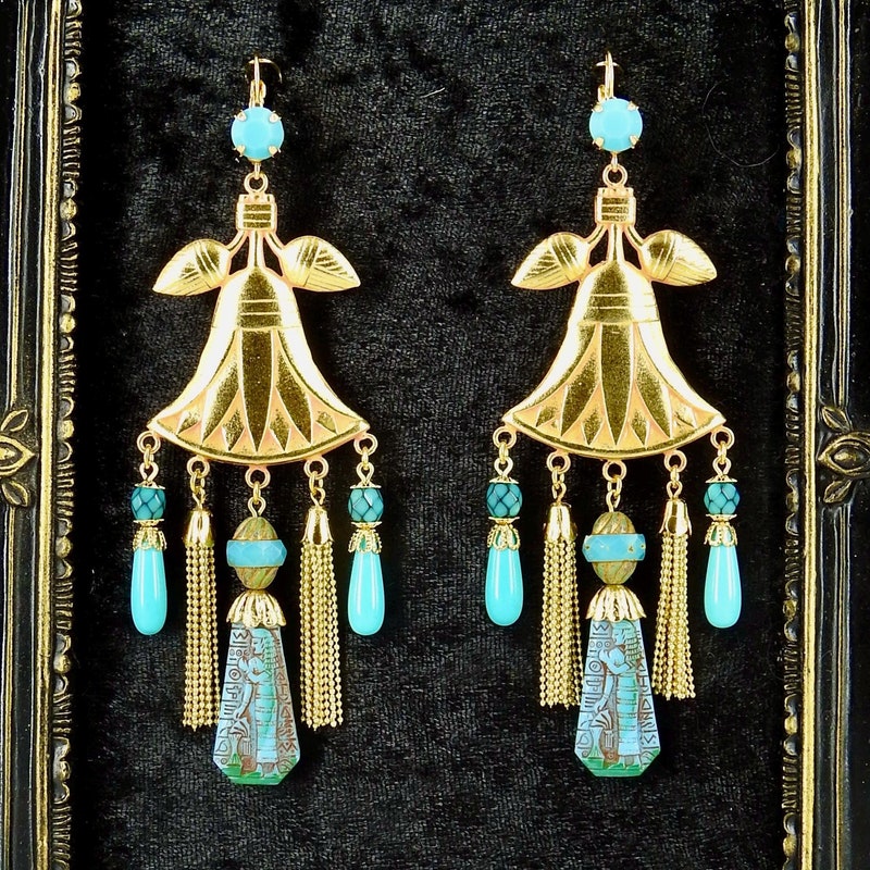NAV Egyptian Lotus Earrings main image 0