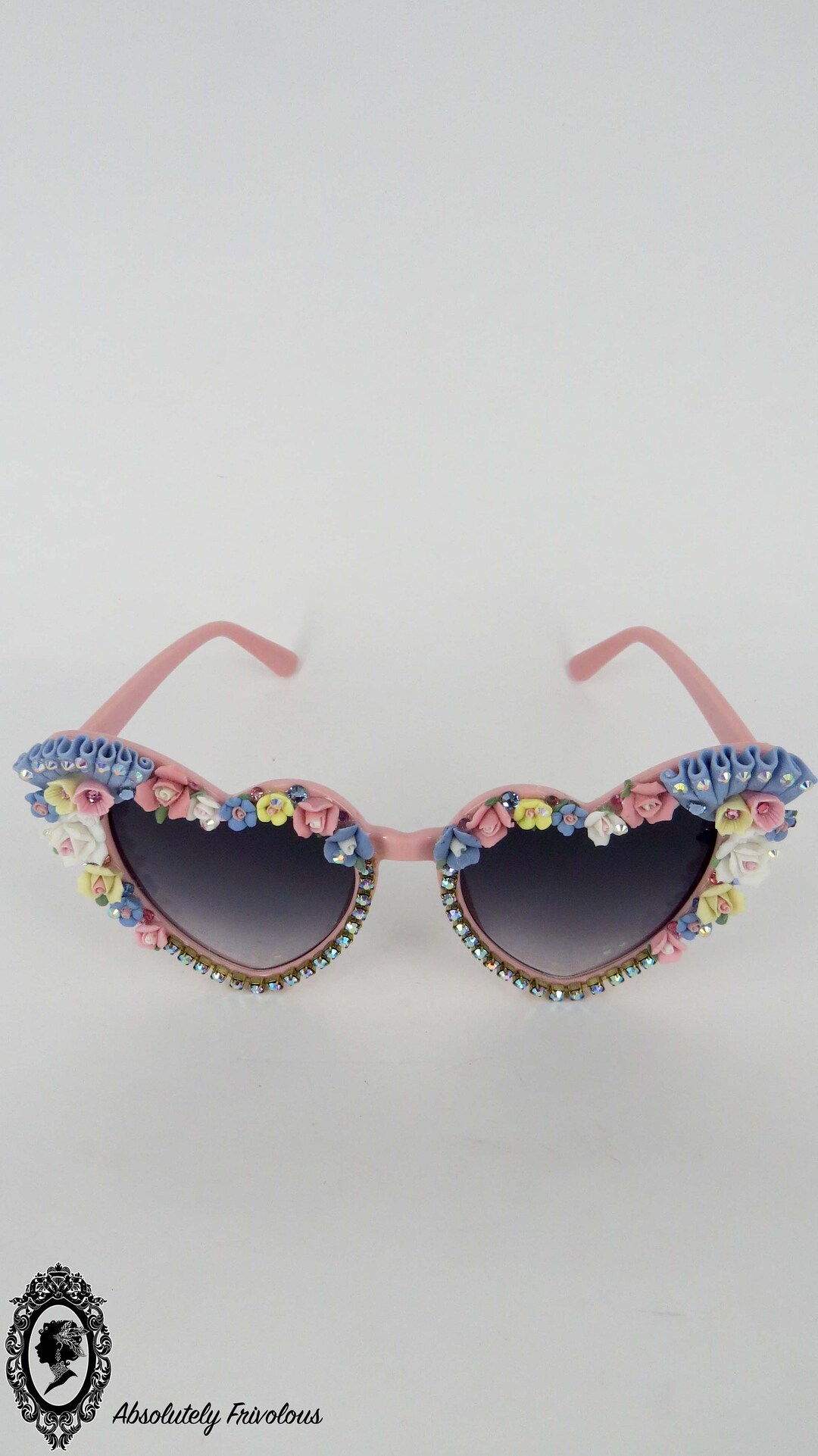 Heart Sunglasses Pink, Flower Sunglasses Women, Pastel Sunglasses, Pink Cat Eye Sunglasses