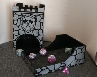 Castle Wooden Folding dice tower for Tabletop Gaming - RPG | Dungeons and Dragons |  D&D | DnD | Pathfinder