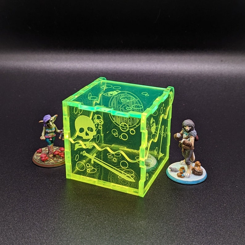Gelatinous Cube Monster Mini Dice box Dice Jail for RPG games image 4