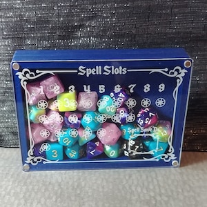 Wood Dice Tray | Spell Counter | Box of Casting | Spell Card Holder | RPG | Dungeons and Dragons  |  Pathfinder  |