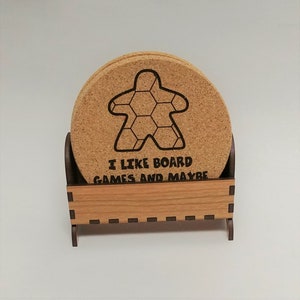 Laser etched Cork Coaster Set of 4 for Tabletop Gaming - RPG