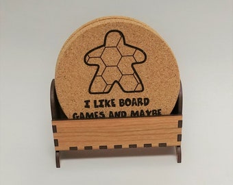 Laser etched Cork Coaster Set of 4 for Tabletop Gaming - RPG