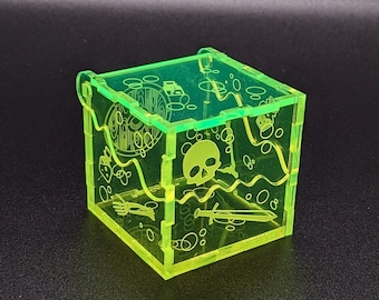 Gelatinous Cube Monster Mini | Dice box | Dice Jail for RPG games