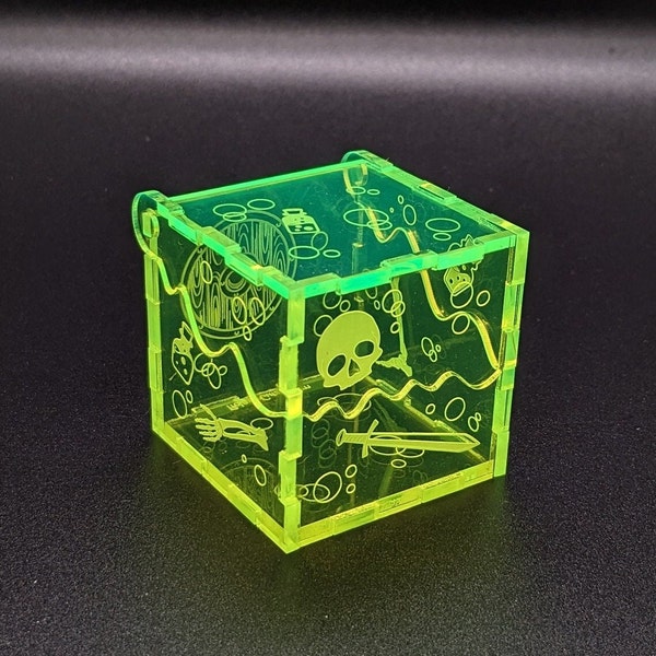 Gelatinous Cube Monster Mini | Dice box | Dice Jail for RPG games