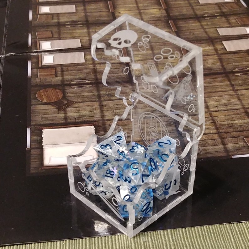 Gelatinous Cube Monster Mini Dice box Dice Jail for RPG games Clear