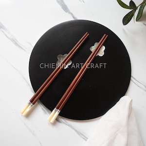 Personalized Rosewood Chopsticks with mother of pearl, Natural Personalized Utensils,Eco friendly Tableware and dinnerware Housewarming Gift