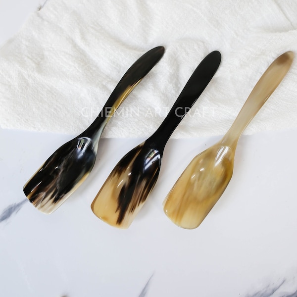 Horn Spoon 10,Rustic Horn Scoop, organic horn spoon, Natural Personalized Utensils, Eco friendly Tableware and dinnerware, Housewarming Gift