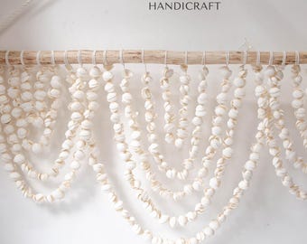 Shell Wall Hanging, Sea Shells Wall Art,Shell Wall Curtain, Boho Shell Wall Accent, Headboard Wall Decor, Shell Decor, Boho Beach House Art