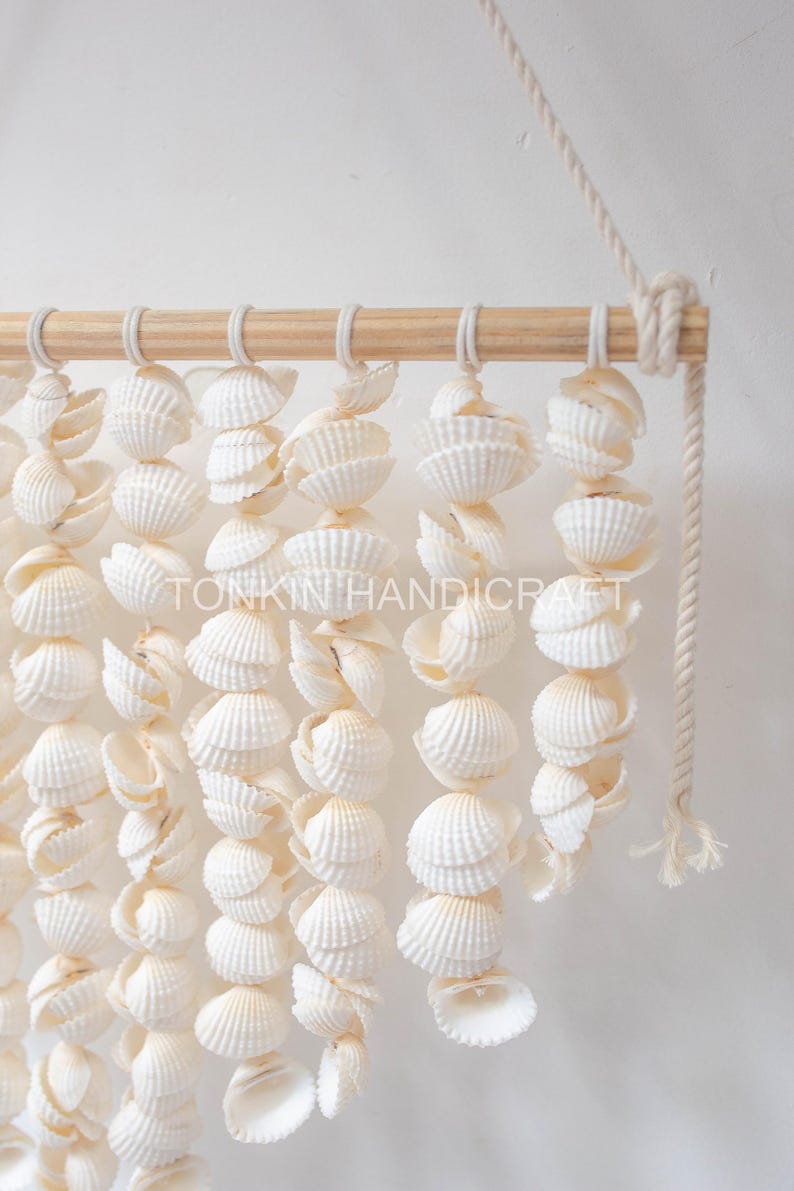 Shell Wall Hanging, Sea Shells Wall Art,shell Wall Curtain, Boho Shell ...
