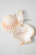 Customizable Scalloped Shell Ornament, Pearl Decoupage Shell Tree Ornament, Coastal Beach Decor, Shell Christmas, DECOUPAGE CLAM, Shell Gift product logo