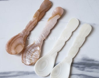 10 Cucchiai Caviale In Madreperla - 7.3cm, Per Casa E Ristorante, Eleganti