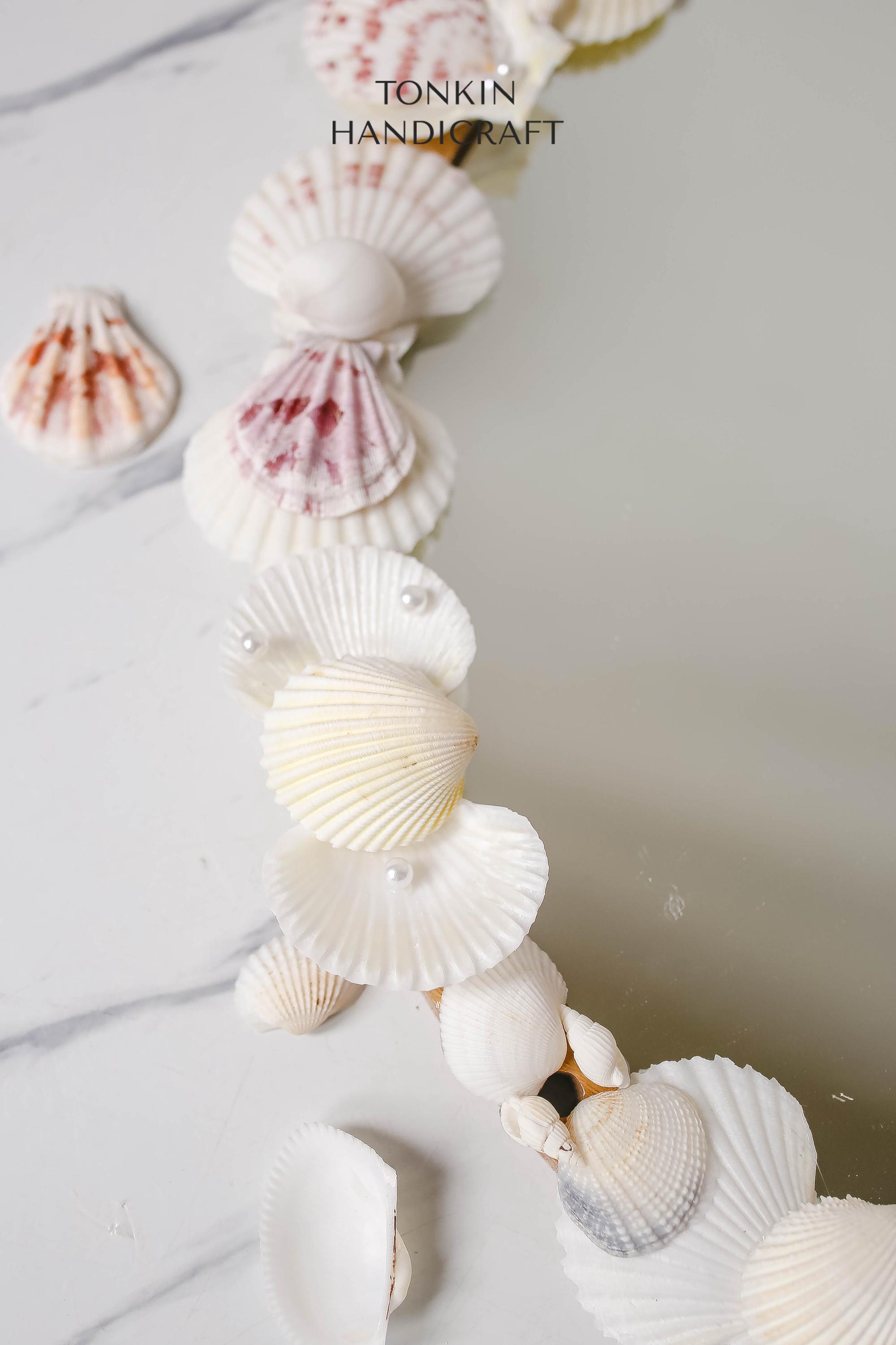 壁掛け貝殻ミラー、マーメイドウォールミラー、新築祝いのギフト