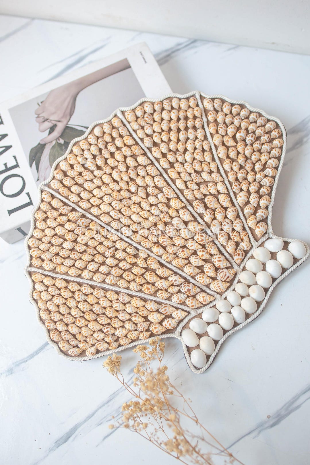 Shells Wall Design Shell Wall Hanging, Sea Shells Wall Art, Boho Shell Wall Accent ...