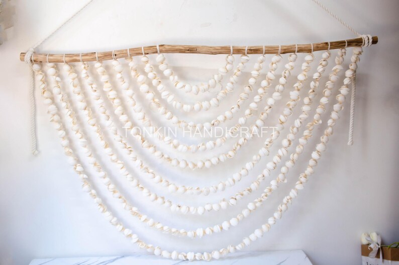 Shells Wall Design Shell Wall Hanging, Sea Shells Wall Art,shell Wall Curtain, Boho Shell ...