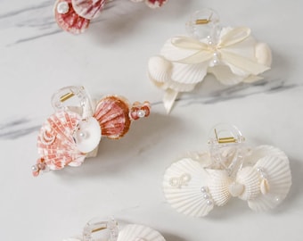 Wholesale Seashell Hair Clip, Seashell Hair Pins, Seashell Bridesmaids Gifts, Gift for Her, Beach Wedding Hair Accessories, Hair Claw Clips