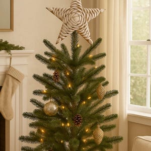 Christmas Shell Tree Topper, Coastal Nautical Boho Christmas Star ...