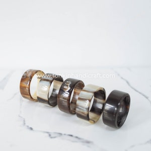 Buffalo Horn Serviettenring, Tischdekor, Boho-Serviettenring, natürliche personalisierte Utensilien, umweltfreundliches Geschirr und Geschirr