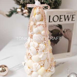 Seashell Christmas Tree, Seashell Tree,Shell Tree, Coastal Christmas Decor,Beach Christmas Tree,Gift for her, Beach Christmas,Seashell Decor